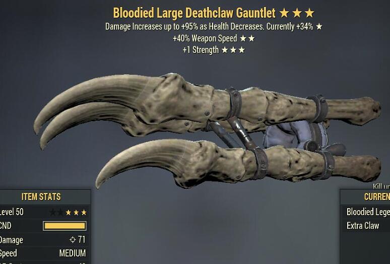 Bloodied Deathclaw Gauntlet 3 Stars Level 50 PC 002.jpg