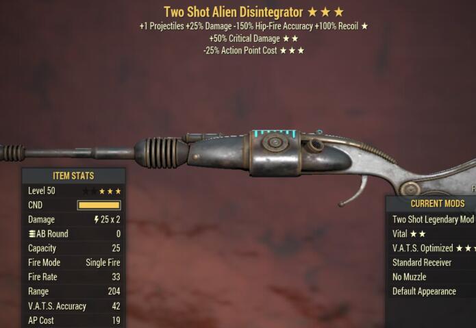 Two Shot 50CD 25AP Cost Alien Disintegrator 3 Stars Level 50 PC 02.jpg