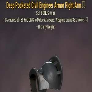 Deep Pocketed Civil Engineer Armor Right Arm
