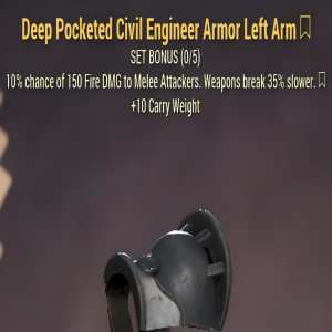 Deep Pocketed Civil Engineer Armor Left Arm